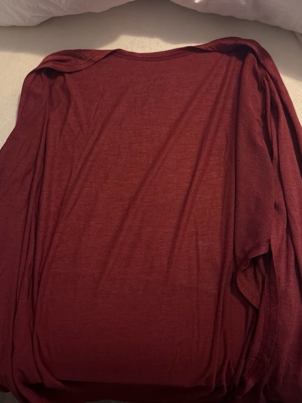 Women's Maroon Long Sleeve Top